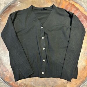 Black Cardigan Sweater